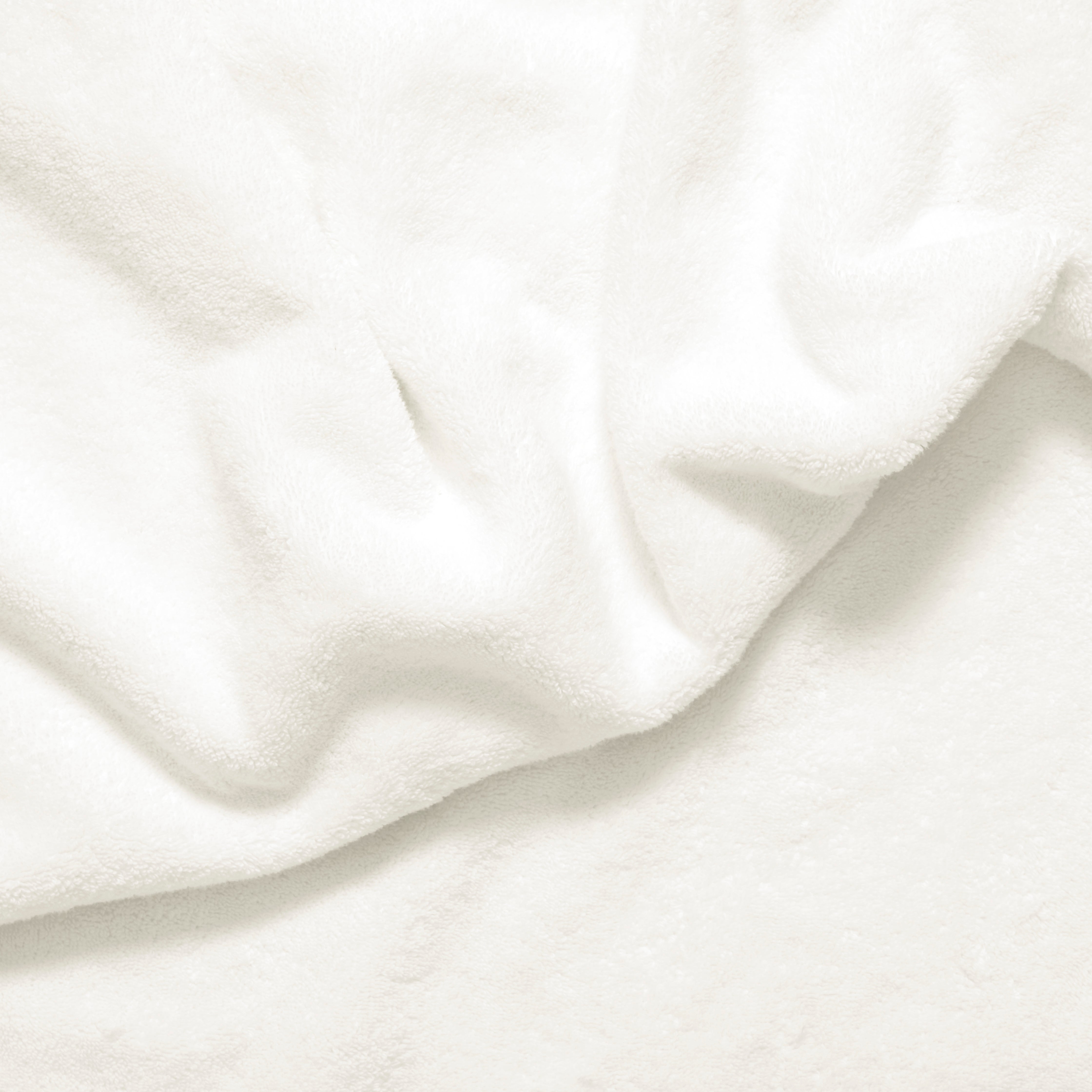 Close up image of a white super-plush towel